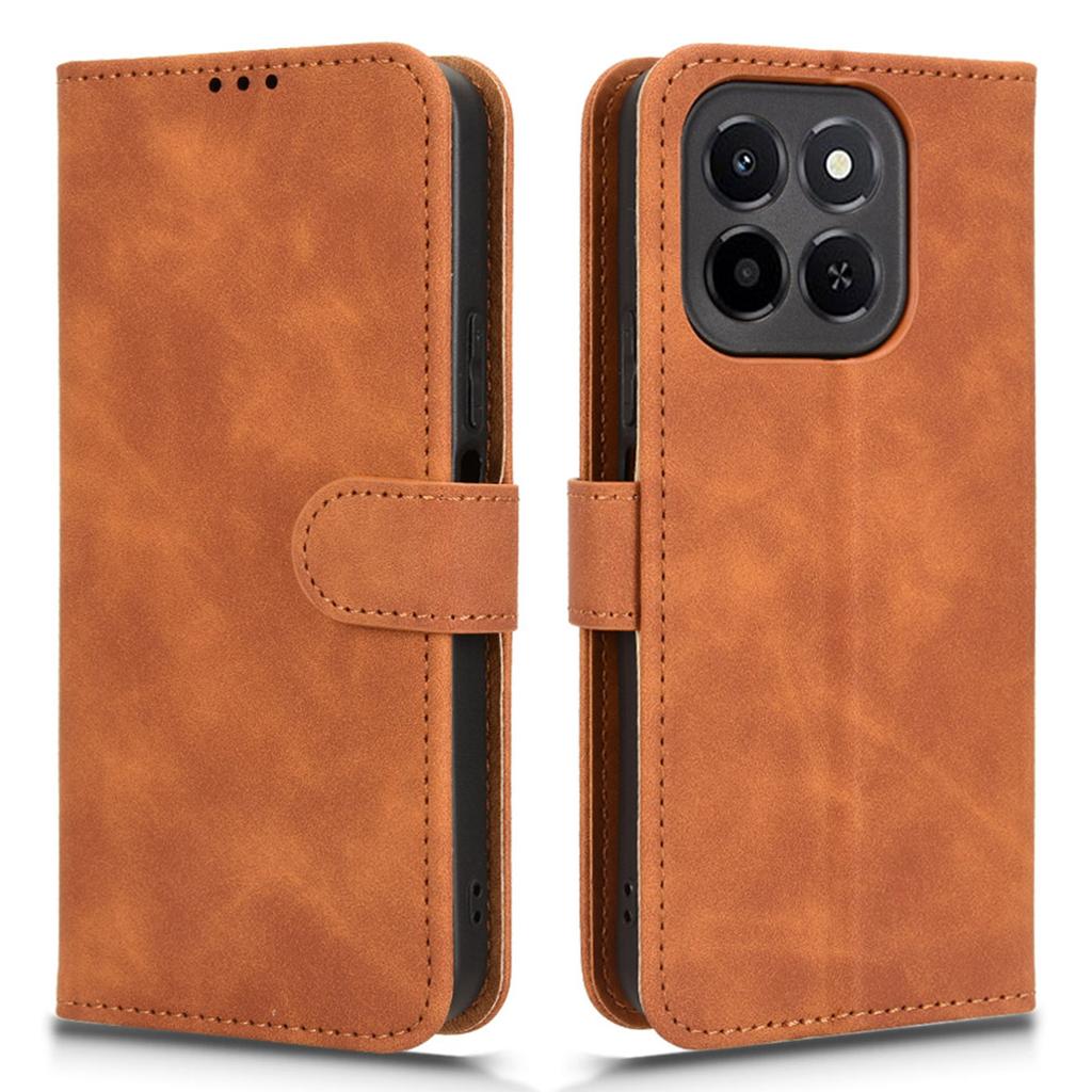 For Honor X6c 4G Leather Case Skin Feel Anti Drop Wallet Flip Phone Cover