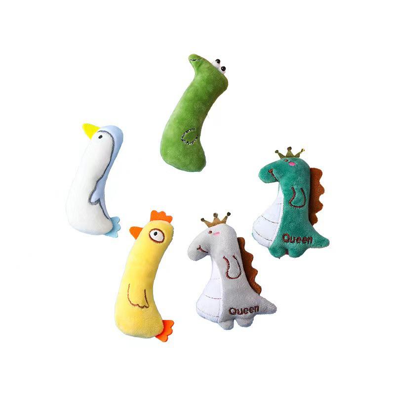 Bite-Resistant Catnip Plush Toy for Interactive Kitten Play