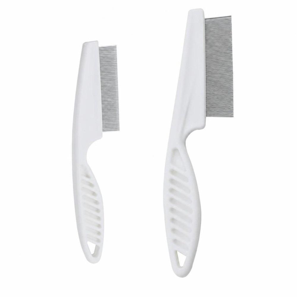 2PCS Stainless Steel Dense Teeth Pet Grooming Comb 14cm 18cm Size Detangling Comb  for Hair Shedding