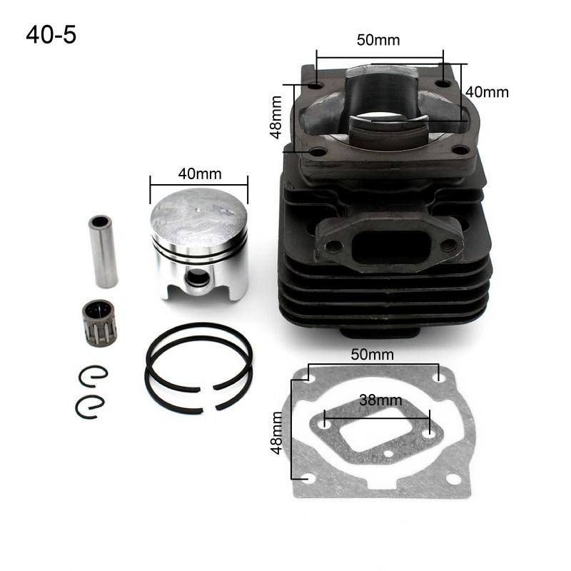 44mm ve 40mm Yedek Silindir Piston Kiti 44-5 ve 40-5 Çalı Kesme Makinesi Motoru için 44F 5 ve 40F 5