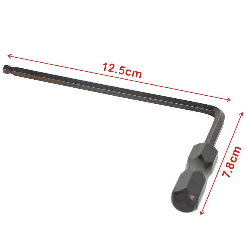 Folk Martin Guitar Wrench Set: 4mm & 5mm Black Metal Inner Hex for Tuning and Neck Adjustments