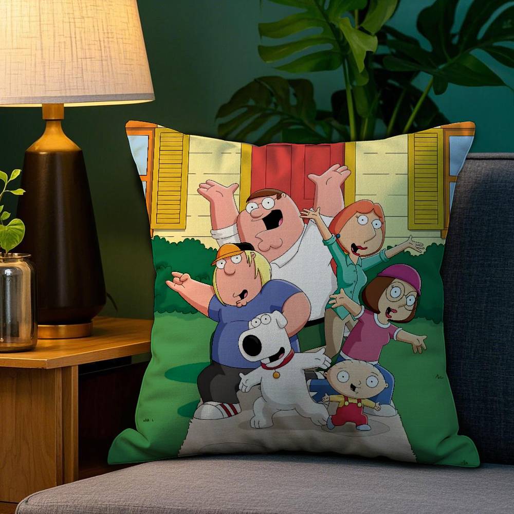 Cartoon F-Family G-Guy Pillow Case Sofa Living Room Bedroom Double-sided Printing Square Cushion Nap Time Pillow Case
