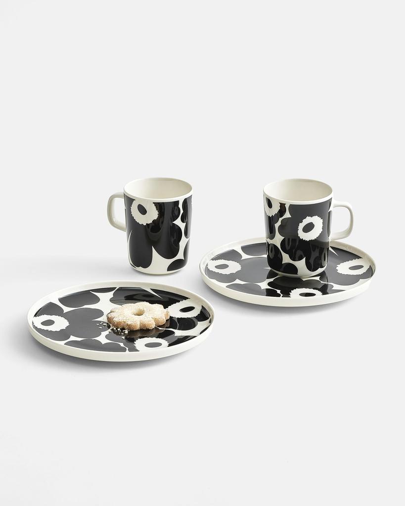 Marimekko Marimekko Pair Set Mug 250ml Plate 20cm Cup Tableware Unikko Black 071606 190 [item]