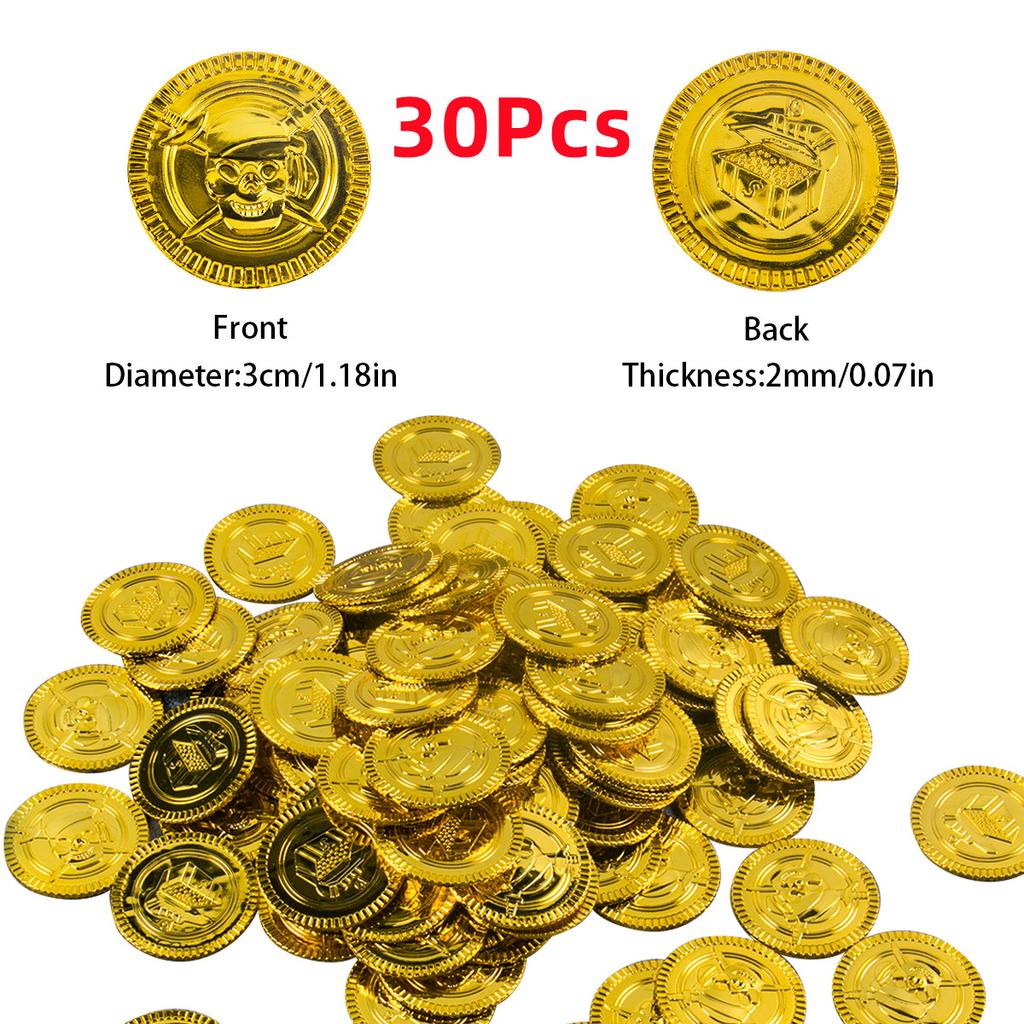 Pirate Treasure Chests Fake Gold Silver Copper Coins Gemstones Plastic Acrylic Toys Children Kids Gifts Halloween Party Props