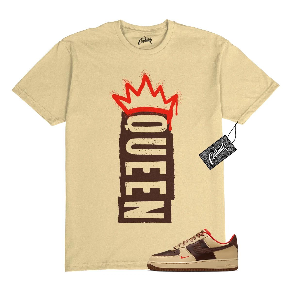 

Air Force 1 Light British Tan Sesame Picante Red Cacao Wow T Shirt to Match Q1 3XL