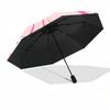 1pc Heartburst Pattern Automatic Folding Umbrella - 8-Rib Durable Iron Frame, Compact Portable for Daily Travel Yy251205050