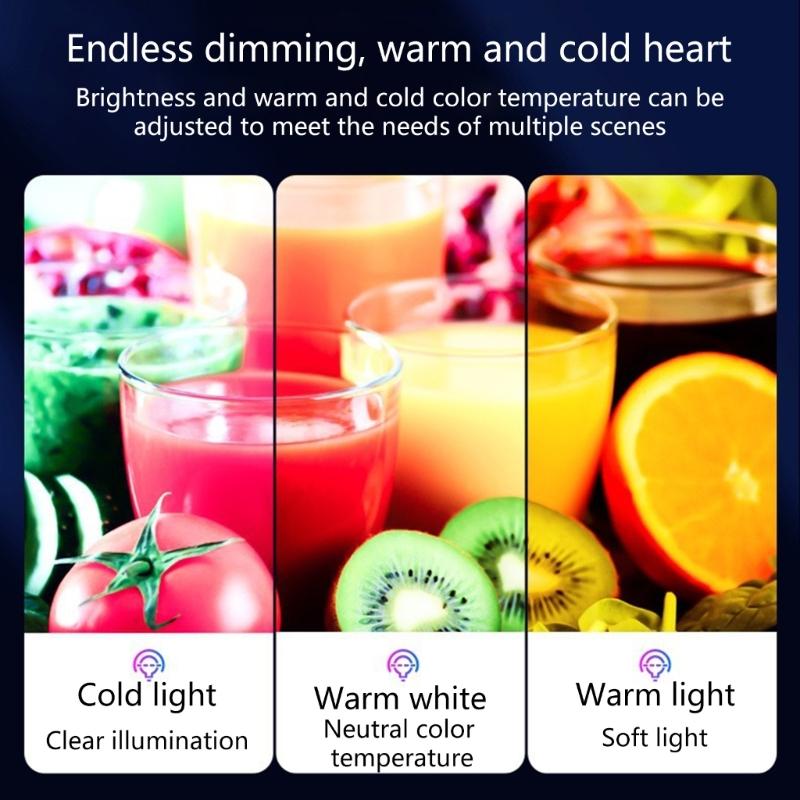 Camera LED Light 1800mAh Battery Rechargeable for Photo and Video Lighting with Cold and Warm Color Temperature