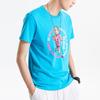 Li-Ning Wade Series Printed Round Neck Short Sleeve T-Shirt Men Tops Blue AHSQ475-4