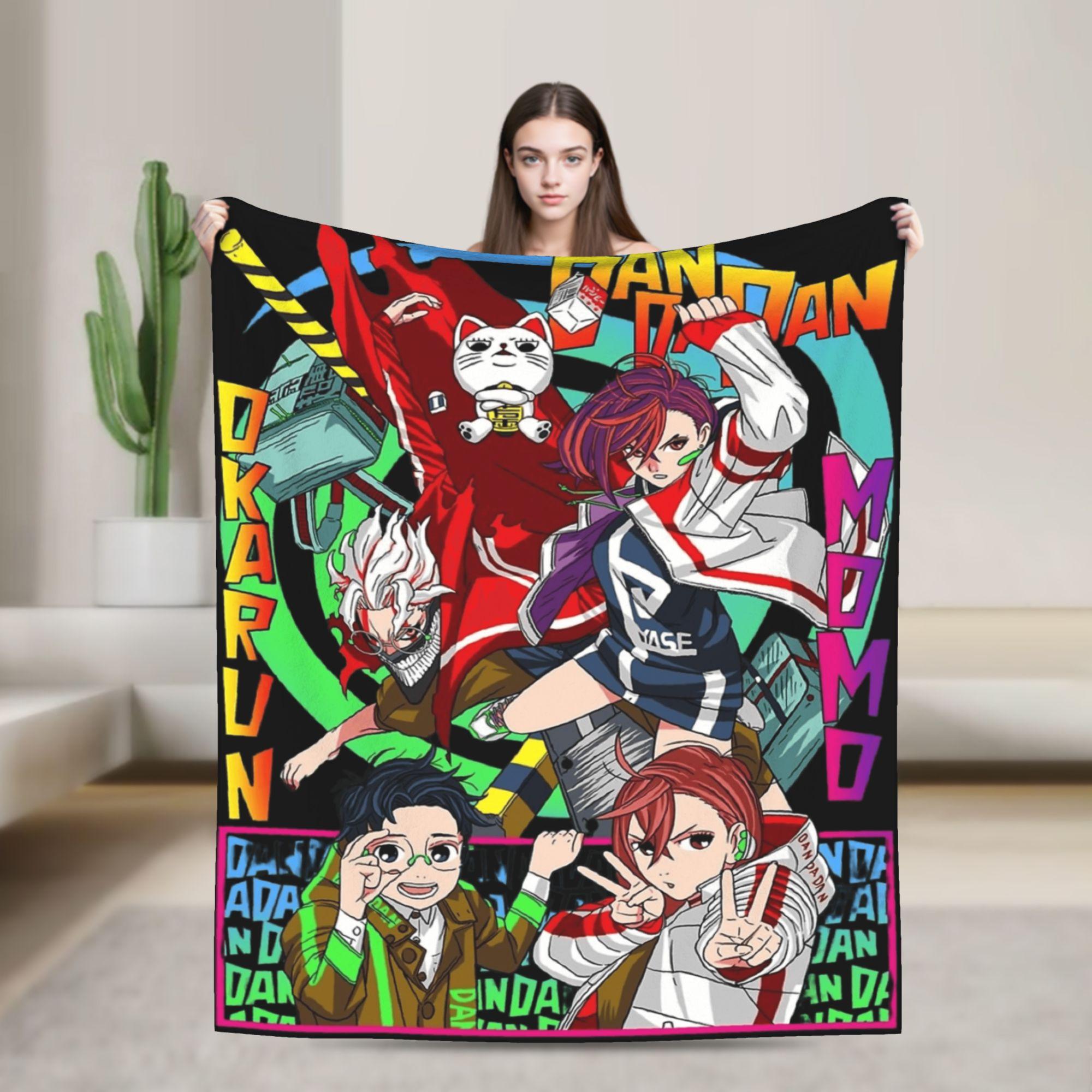 Dandadan Anime Blanket Warm Soft Comfortable Plush Throw Blanket For Outdoor Travel Office Flannel Bedspread Bed Cover 75X95CM