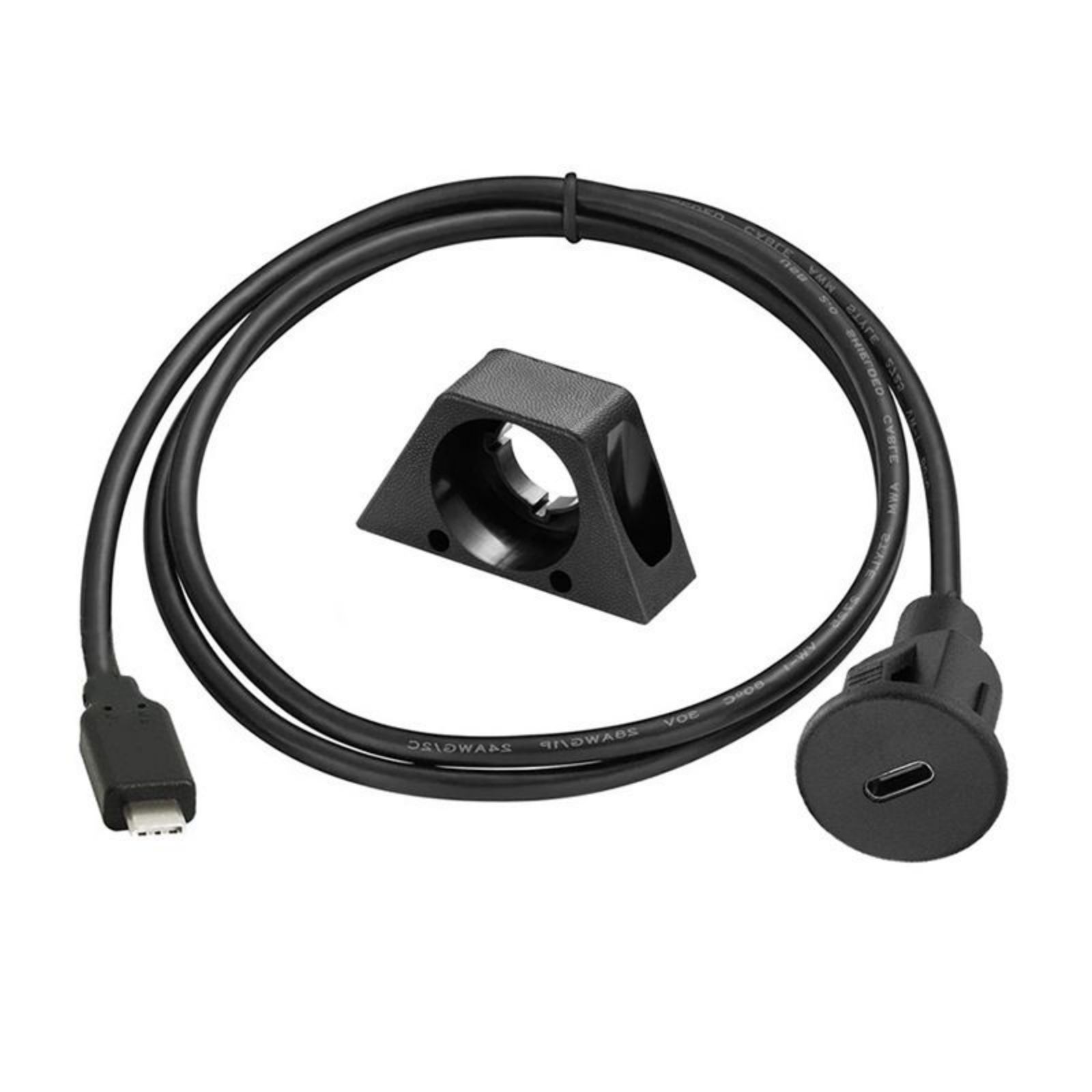 

USB2.0 Тип C удлинительный кабель типа «папа-мама» для автомобильной приборной панели, водонепроницаемый комплект для использования на лодке, мотоцикле