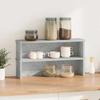 VidaXL Stackable Kitchen Shelves 2 Pcs Concrete Grey 60x15x16 Cm, Kitchen Storage Shelf, Cabinet Organizer 860506