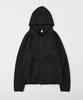 Felpa con cappuccio a zip a righe toffee (Carbone/Nero)