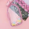 19cm Transparent Doll Stroller Bag - Fashionable, Waterproof PVC, Dustproof, Display Bag for Blind Box Dolls.