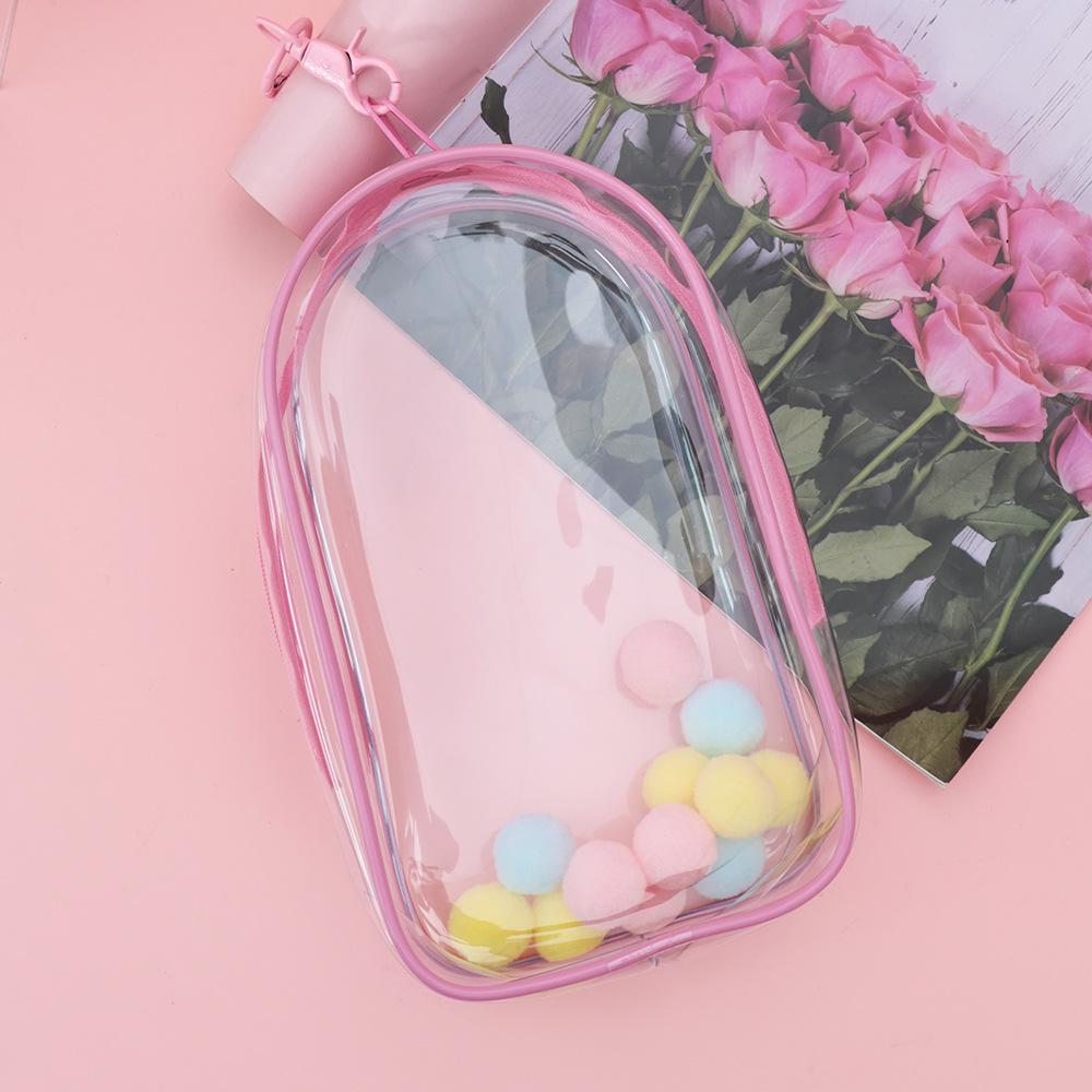 19cm Transparent Doll Stroller Bag - Fashionable, Waterproof PVC, Dustproof, Display Bag for Blind Box Dolls.