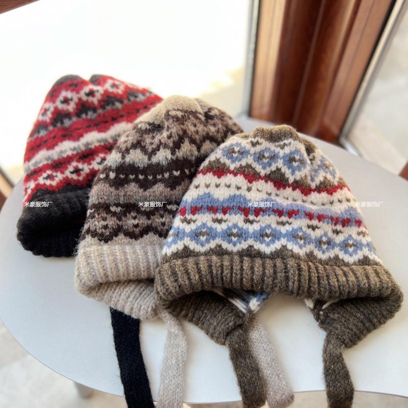 New Bag Hat, a Dual-purpose Hepburn Style Lazy Strap Stacking Hat, Autumn and Winter Fashionable Warm Versatile Wool Hat