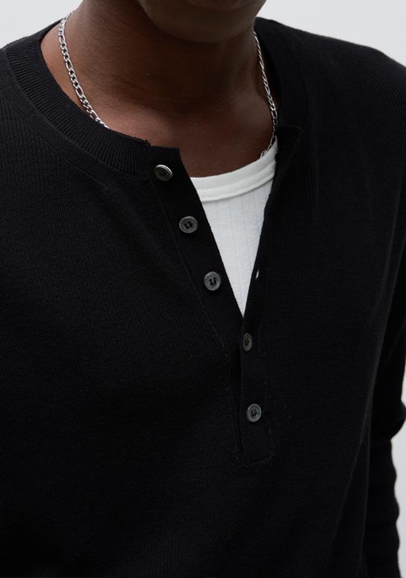 SAVAGE Henley Neck Kint - Black