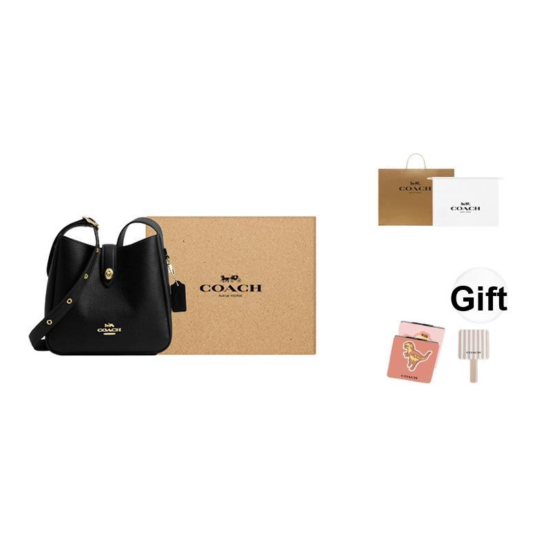 Coach Hadley 20 Leather Shoulder Crossbody Bag Women bags Black CAL60-IMBLK