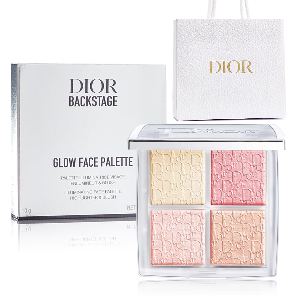 Dior Backstage Face Glow Palette Rose Gold 10g Pudr na obličej Barva na tváře Kosmetika Narozeninový dárek Dárek Nákupní taška součástí []DIOR #004