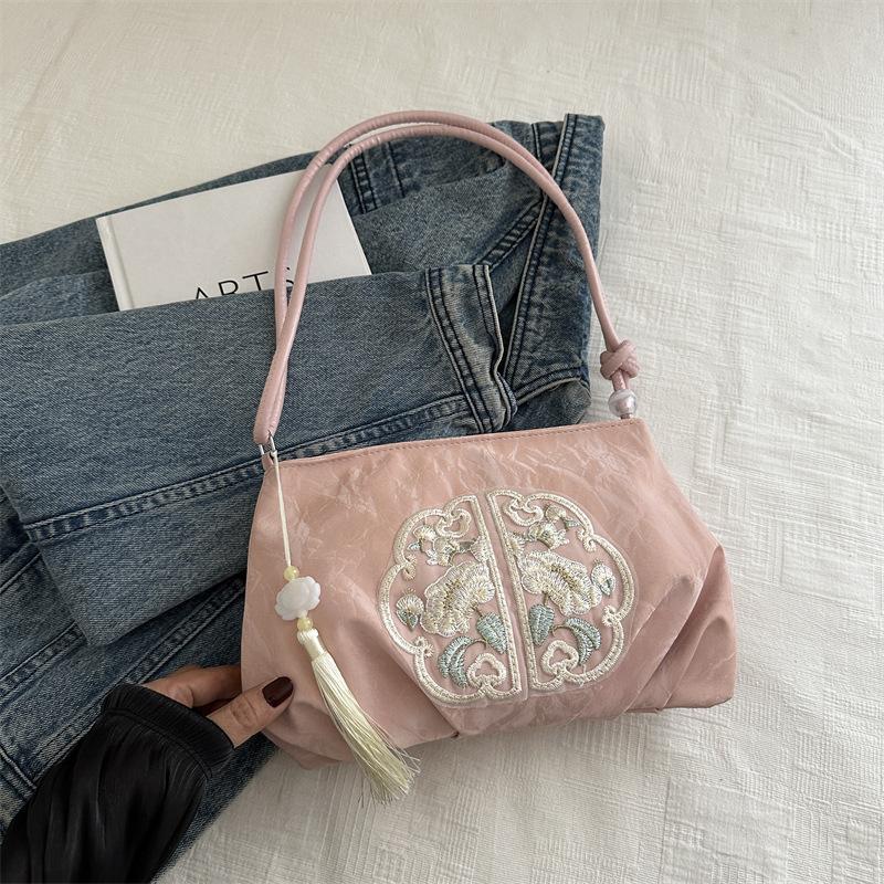 

Simple and fashionable casual shoulder bag 2024 summer new fashion trend messenger bag retro casual small square bag рожевий