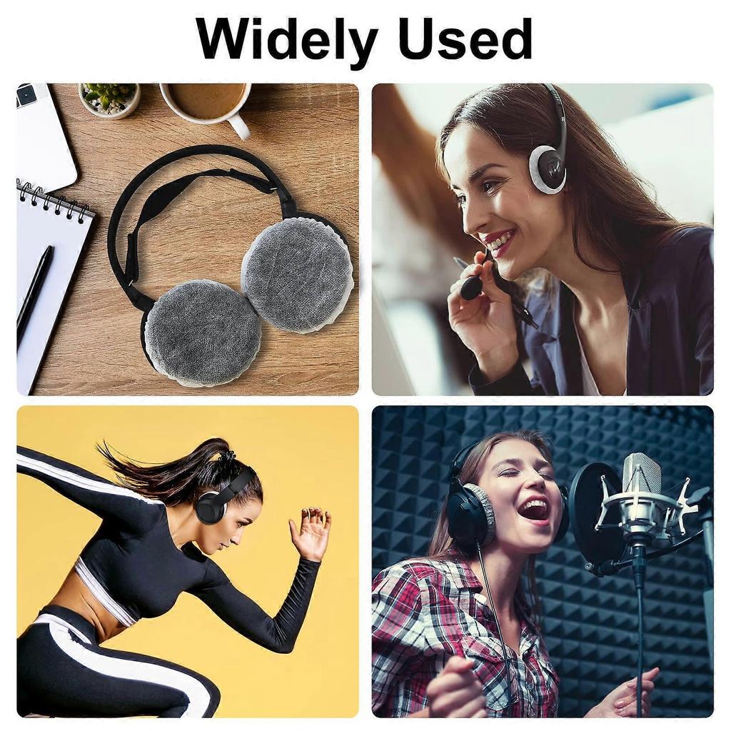 100 Pieces Headphone Earpad Covers, Disposable Non-Woven Fabric Headphone Covers/Headset Covers/Earpad Protector