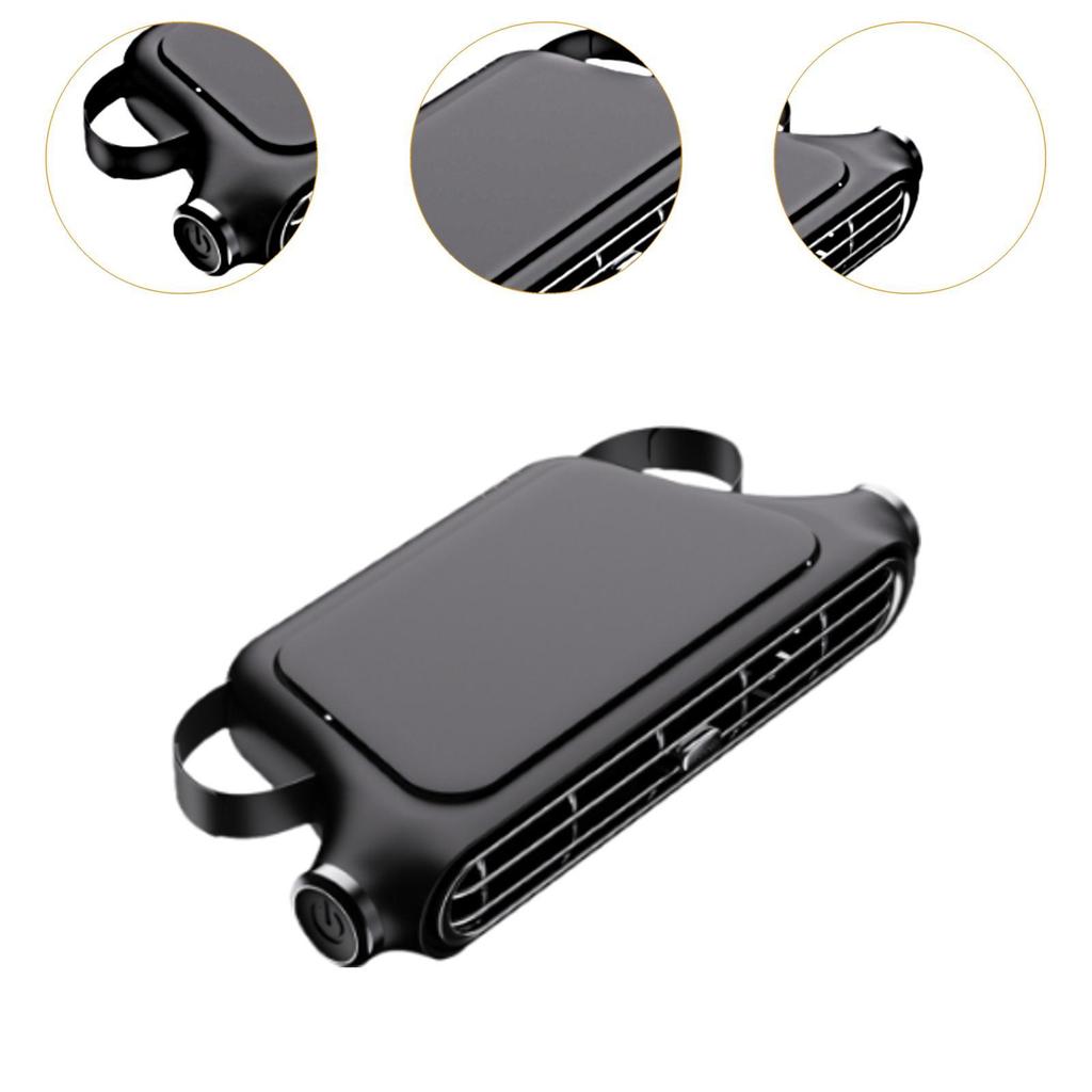 Auto Seat Fan for Backseat Driving Cooler Car Interior Camping Outdoor Summer Space Saving Automotive 3 Speeds USB Cooling Fan
