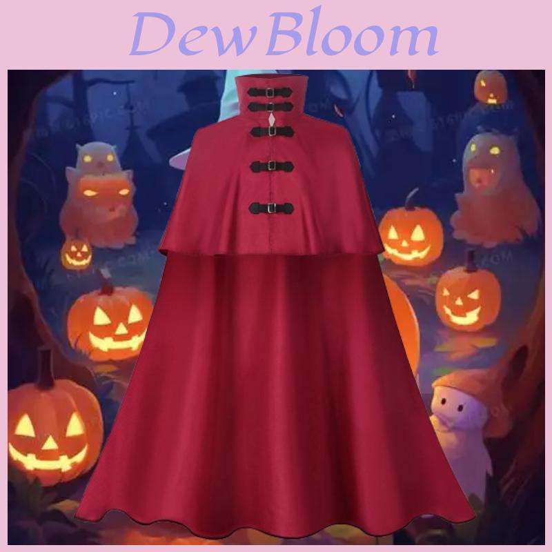 Medieval Hooded Cloak Gothic Long Trench Cape Costume For Halloween Party