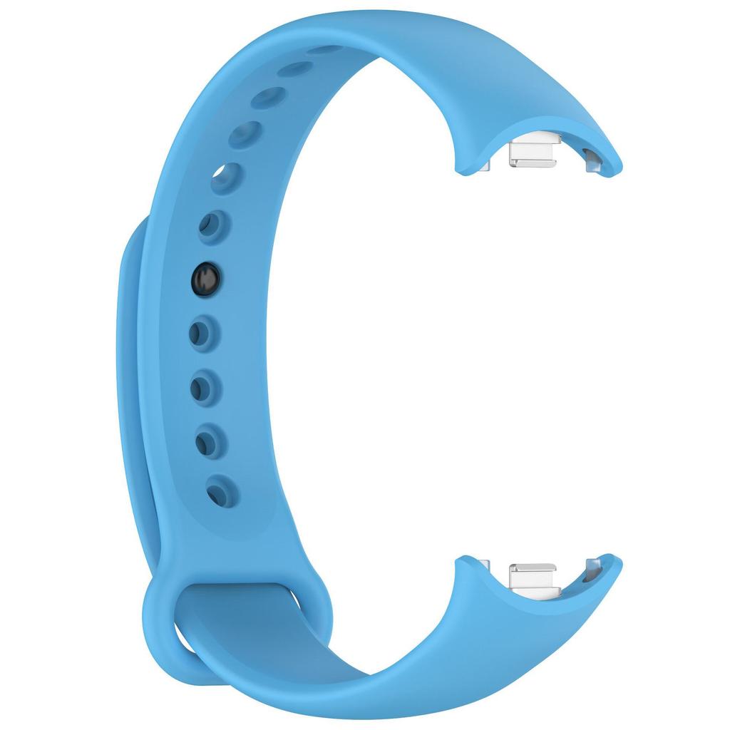 Compatible Strap for Xiaomi Mi Band 9 & 8 NFC Smart Sports Wristband - Silicone Metal Interface