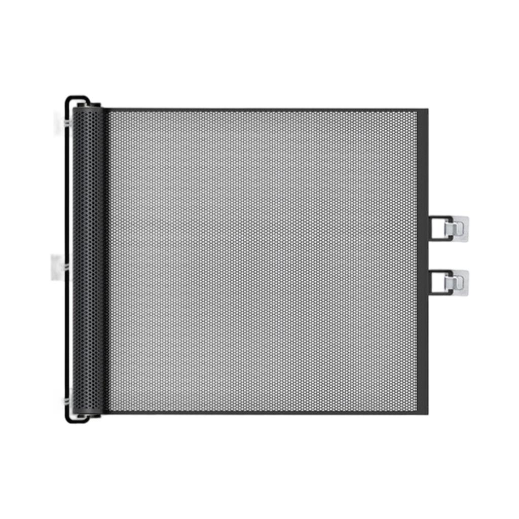 Auto Extending 130cm Pet Gate White Mesh Barrier For Cats Dogs With Metal Frame Easy No Tools Installation Space Saving Home Safety Solution