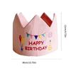 Handmade Birthday Crowned Hat For Baby First Birthday Party Photography Soft Cloth Embroidered Keepsake Accessory