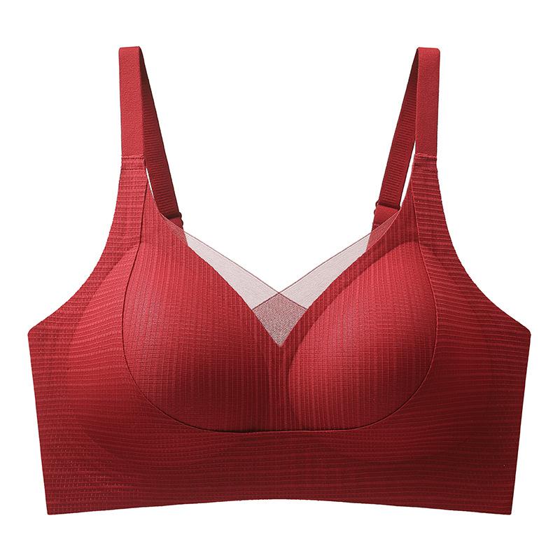 Natal Year Lift Underwear Women's Small Breasts Gather New Traceless Steel Rim Soft Support Anti-Sagging Bra