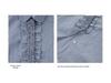 Korean Retro Plaid Women's Loose Long Sleeve Pleated Lace Shirt