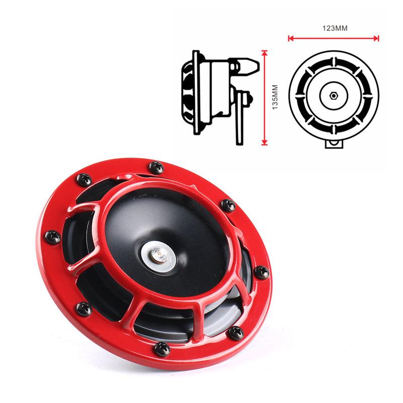 1 Pair Hella Super Loud Compact Electric Blast Tone Air Horn 12V 115DB With Wiring Harness Relay Kit For Motorcycle Car