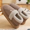 Chinelo de Algodão de Inverno para Mulheres Pelúcia Quente Solado Grosso Slides Respirável Macio Antiderrapante Chinelos Internos Externos Chinelos Casuais Masculinos