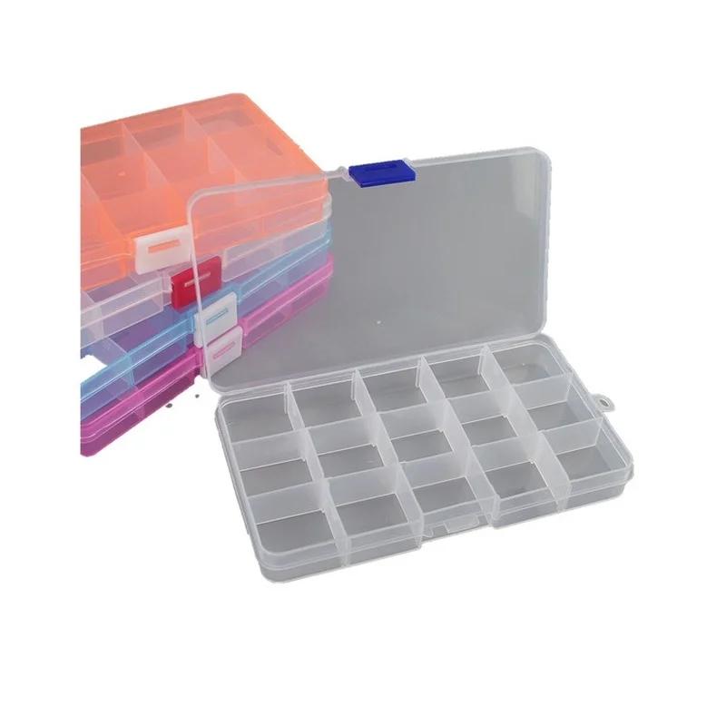Nowy 10 przegródek kolorowy przenośny pojemnik do przechowywania narzędzi jubilerskich, organizer na pierścionki, części elektroniczne, śrubki, koraliki, plastikowe etui