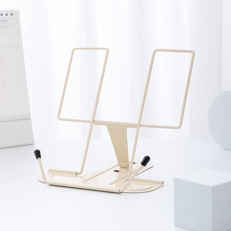 

Simple metal reading stand, foldable reading stand, portable reading bookshelf, music stand бежевий
