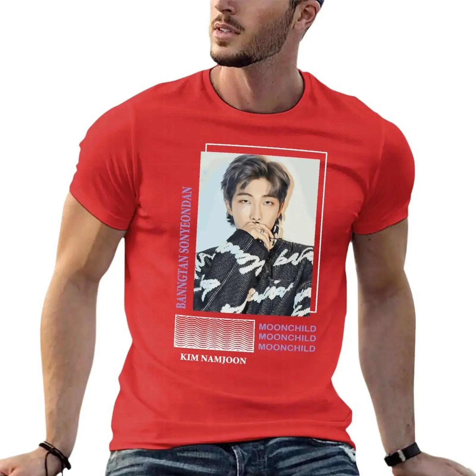 

Banctan Sonyeondan - Kim Namjoon Oversize T-Shirt Custom Unisex Clothing Short Sve Streetwear Big Size Tops Tee XXXL
