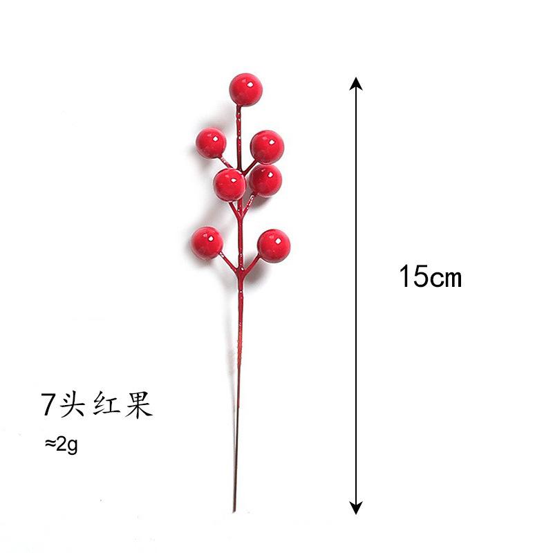 

Рождественская имитация красных плодов Фа Цай, имитация плодов падуба, гирлянда из красных ягод, украшение для дома