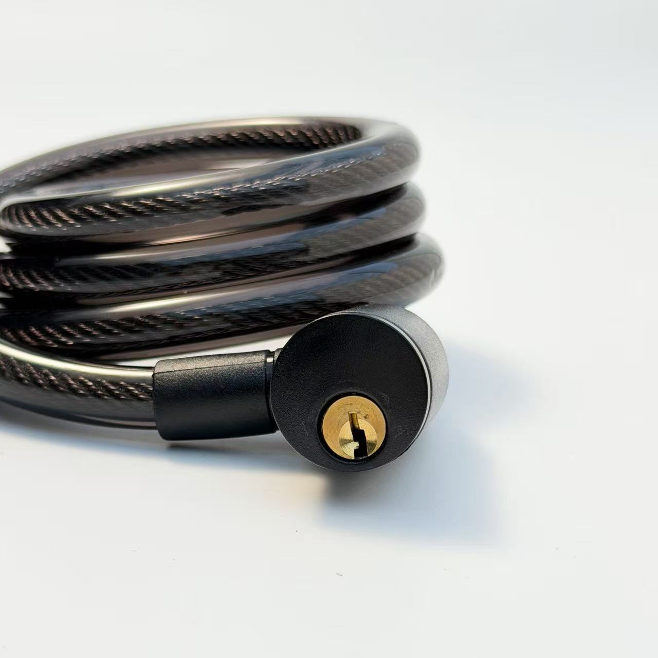 Portable Hot Sale 12x1200mm PVC Coated Key Wire Cable Lock Motorcycle E Scooter Bike Bicycle Accessories Bicycle Lock Cable Lock чёрный