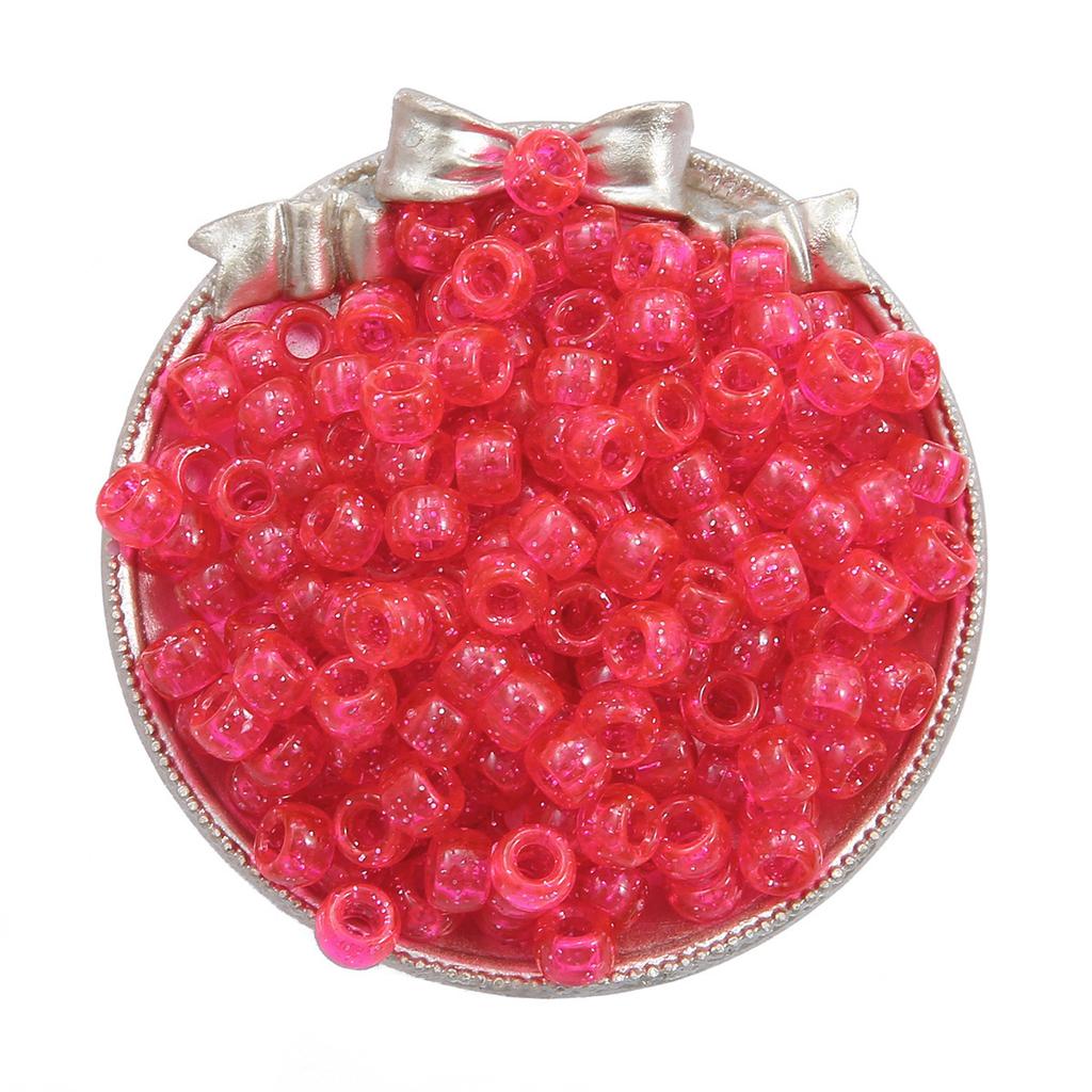 Handmade Bracelet Beads Acrylic Large Hole Barrel Beads Pony Beads Weaving Handmade Diy Bracelet Plastic Beads Jewelry Accessories Beads Loose Beads