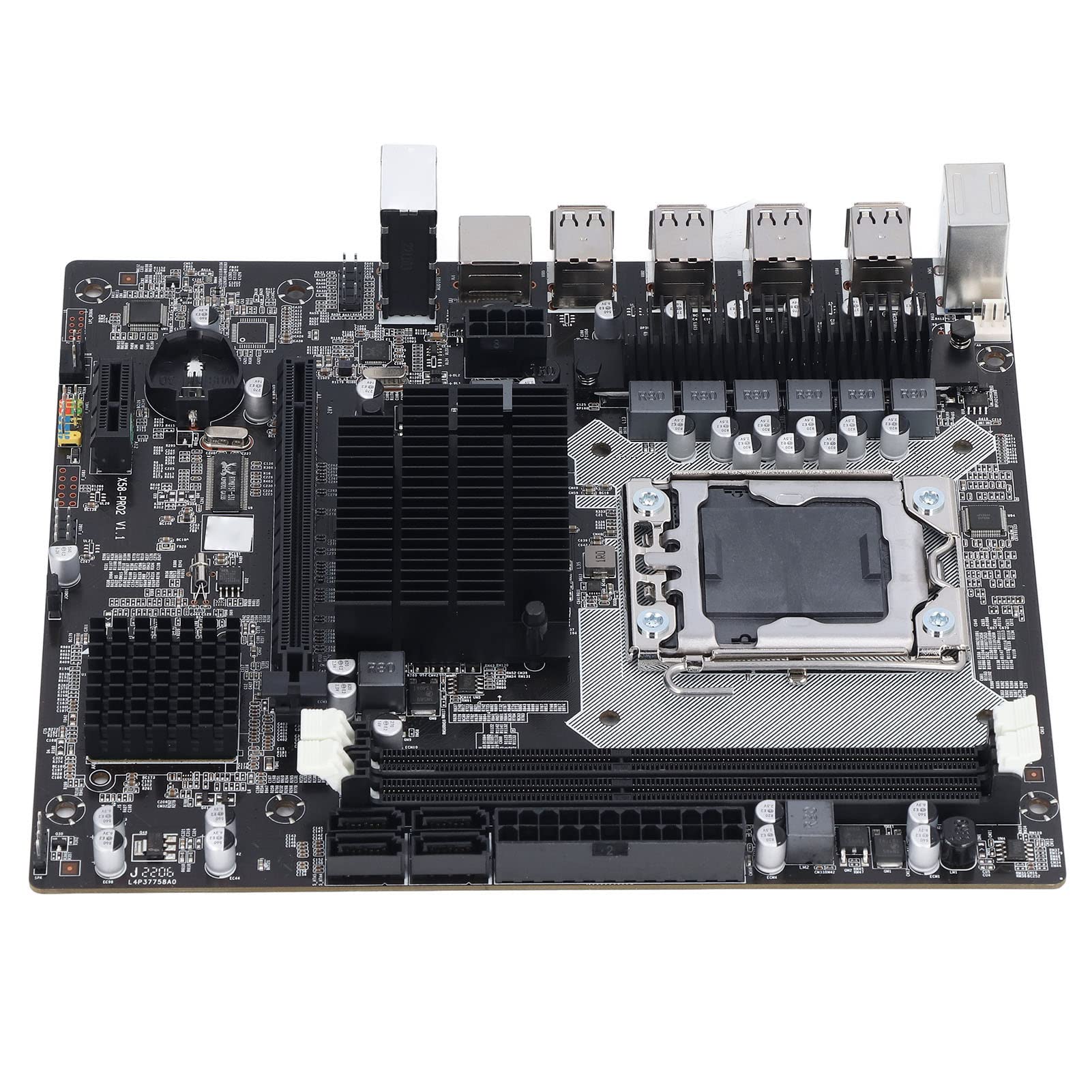 

X58 Motherboard for LGA 1366 CPU 2 x DDR3 Supports DDR3 1866 1 PCIE 4 1 PCIE Computer Mainboard for Desktop Slot, DIMM, MHz, X16, USB2.0 Pin, SATA2.0,