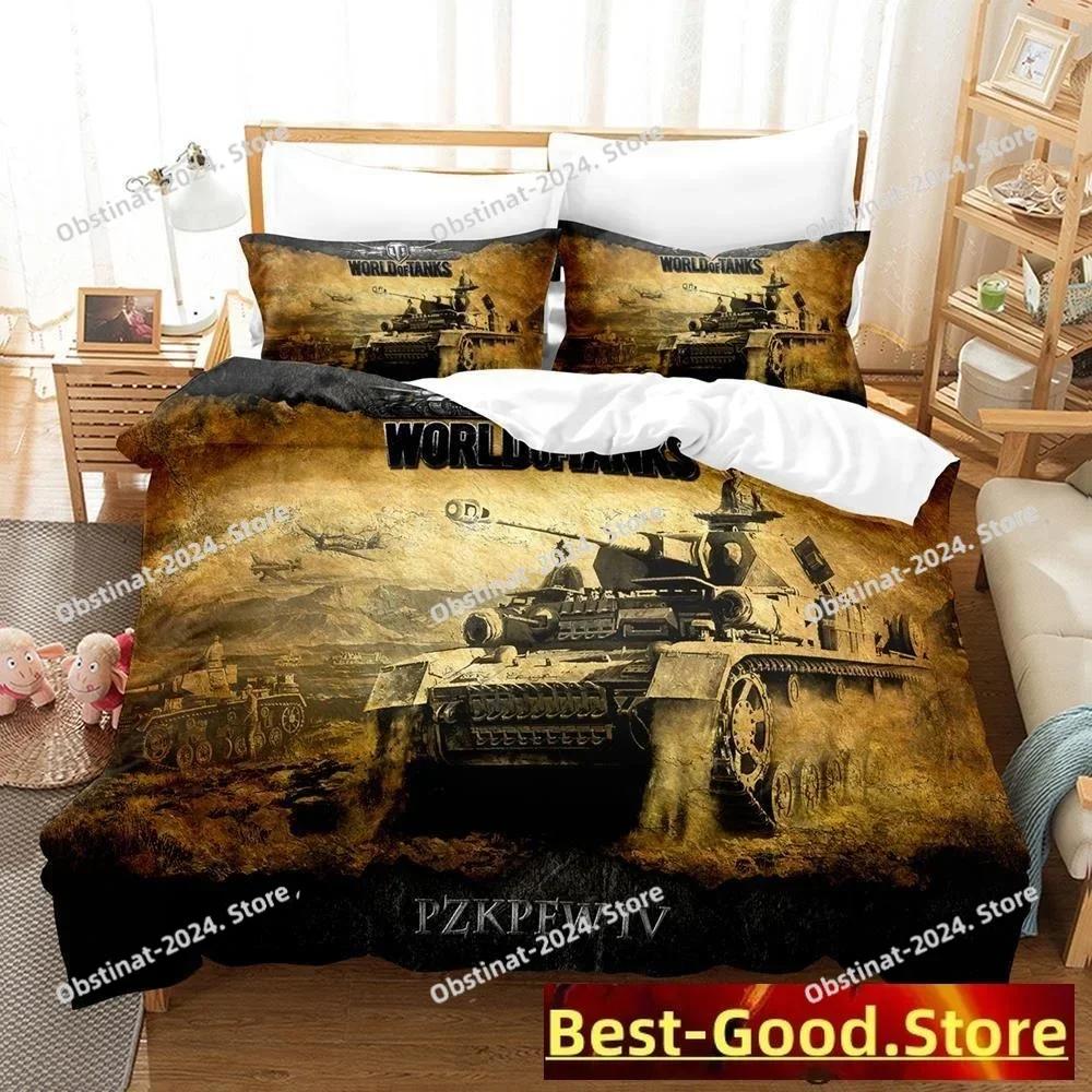 World Of Tanks Bedding set Printed Duvet Cover Pillowcase Single Double Queen Super King Size Sets