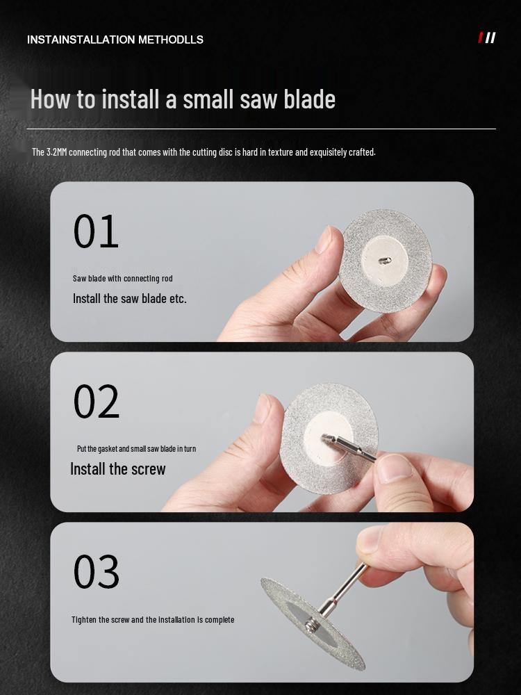 Carborundum Electric Grinder Cutting Disc for Polishing and Grinding Glass, Jade, Small Saw Blade, and Caulking Cleaning.