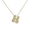 Luxury Zircon 26 English Letter Pendant Necklace for Women Gold Plated Stainless Steel Chain Fat Alphabet Hip Hop Necklace