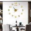 3D Three-dimensional Wall Clock DIY Wall Sticker Digital Clock Silent Travel Time Living Room Bedroom Simple Punch-free Clock
