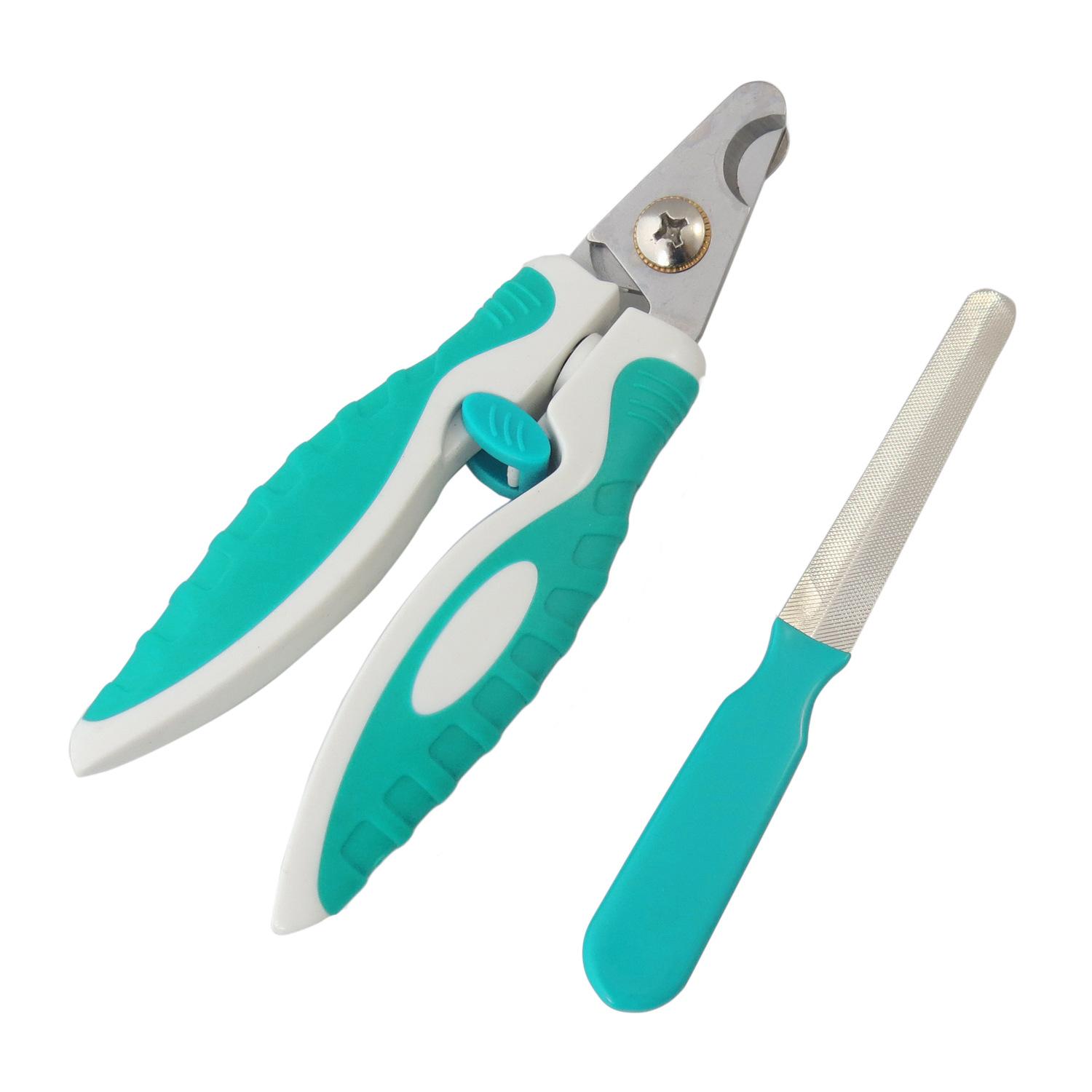 New Pet Nail Clippers Large Curved Scissors Set Dog Nail Trimmer Cat Dog Cleaning Grooming Tools белый