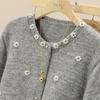 Shechi Women's Elegant Beaded Knit Cardigan