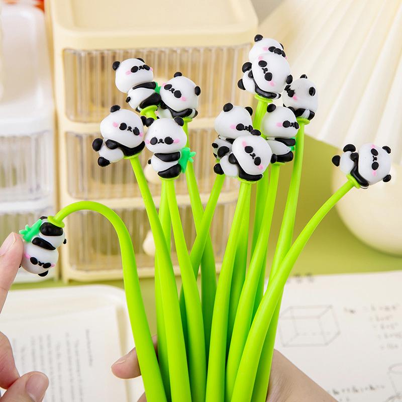 Cartoon Panda Gel Pen - Soft Decompression Rocking Pen for Students, Ideal Stationery Gift