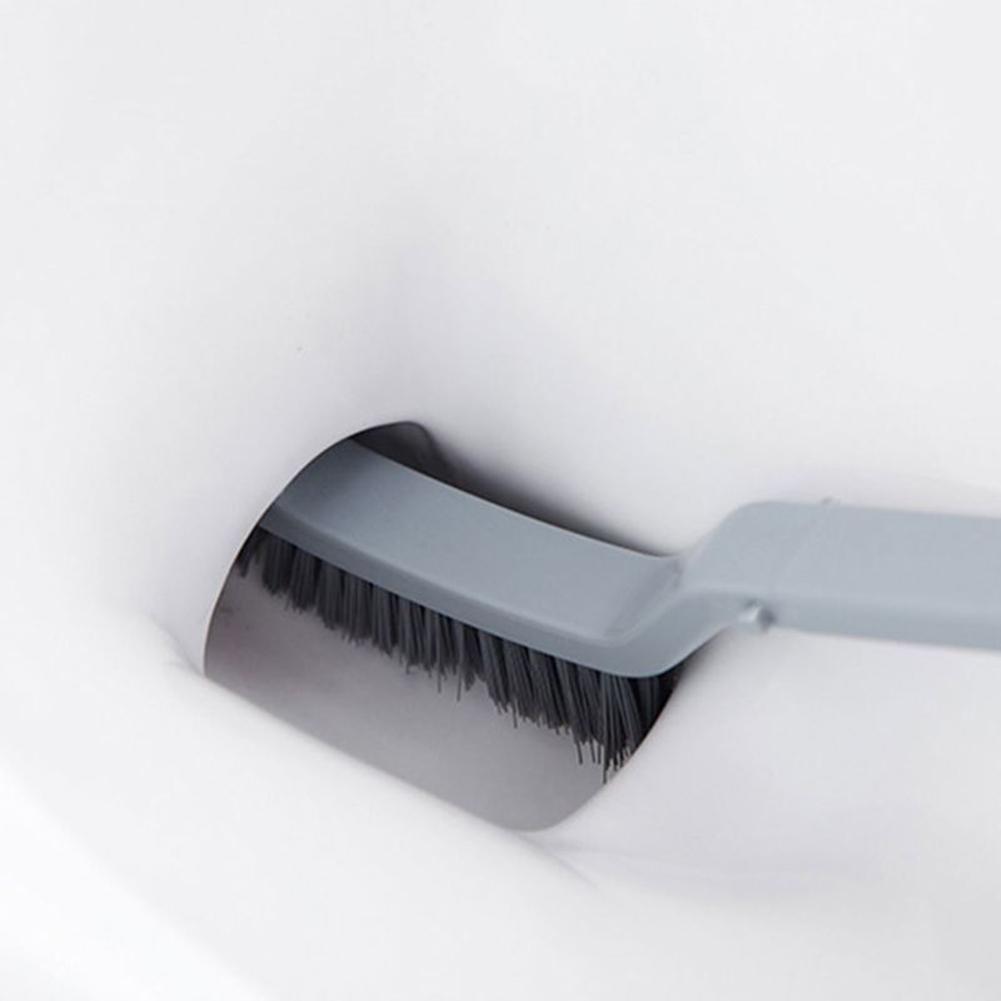 Corner Rim Cleaner Long Handle Graywhite Plastic Toilet Cleaning Brush