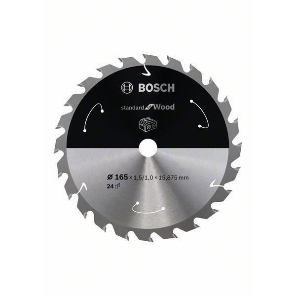 Lame de scie circulaire - Bosch - Standard for Wood - 165 mm - 24 dents - 1,5 mm d'épaisseur