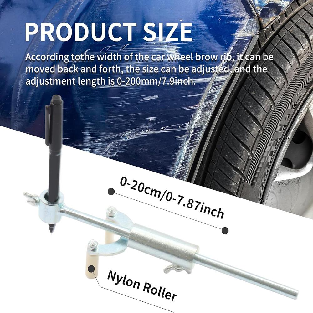 Car Wheel Eyebrow Parallel Scriber Body Line Marking Tools Car Wheel Arch Parallel Scriber for Car Sheet Metal Dent Repair